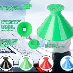 Red and Black Ice Scraper Cone for car windows ( no blue no green )